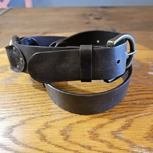 Classic Dark Brown Leather Belt